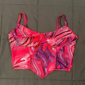 shein, pink marble, reverse stitch tank